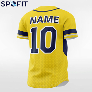 Camiseta de Béisbol Personalizada para Hombre, Talla Grande, Cuello en V, con Botones, Sublimación Personalizada, Transpirable, 2026 - Product Image 3