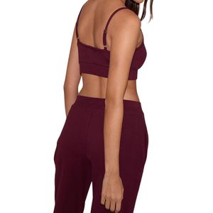 Conjunto de Ropa Deportiva Transpirable para Mujer al por Mayor, Leggings Sólidos con Cintura Elástica y Sujetador Deportivo sin Espalda - Product Image 4
