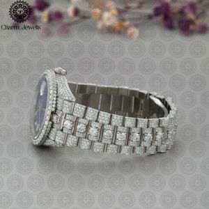 Reloj de Lujo para Mujer Charm Jewells, Acero Inoxidable, Caja Redonda de 36 mm, Detalles de Diamantes, Cristal de Zafiro, Movimiento Analógico de Cuarzo - Product Image 5