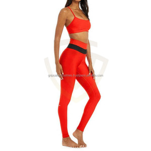 Conjunto de yoga para mujer, ropa deportiva de alta elasticidad, conjunto de entrenamiento sin costuras de 2 piezas, control de abdomen, conjunto de sujetador y leggings para mujer - Product Image 4