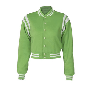Veste universitaire en molleton unisexe sur mesure OEM, veste bomber de haute qualité jaune moutarde, fournisseur de vestes universitaires pour hommes et femmes - Product Image 3