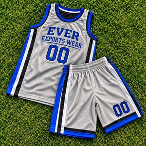 <b>Basketball</b> Jersey and Shorts Set with Contrast Side Stripes Round Neck <b>Top</b> and Custom Team Names Numbers and Labels - Product Image 1