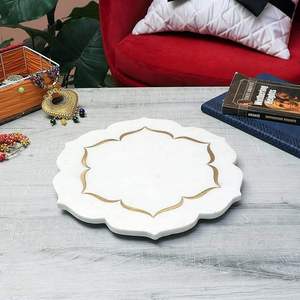 Plateau de service décoratif de Noël élégant, plateau de cuisine artisanal de qualité supérieure pour café, collations, aliments, table à manger à domicile à prix réduit - Product Image 6