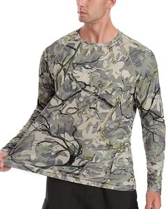 Men's Adults Summer Breathable Oxford Fabric <b>Camo</b> Hunting Shirts-Long Sleeve Performance Fishing Shirt Lightweight Quick Dry UPF - Product Image 3