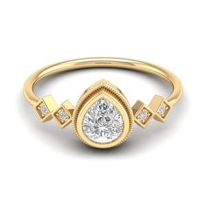 Anillos de Compromiso Solitarios de Diamantes Cultivados en Laboratorio CVD HPHT de Oro Sólido de 14K Personalizados REYES, Accesorios para Mujer, Joyería Fina - Product Image 1