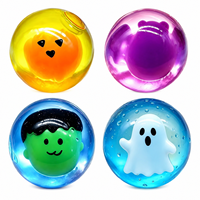 Best-seller transfrontalier : Balle anti-stress souple en caoutchouc phosphorescente à rebond lent, motif tête de citrouille dumpling, pour Halloween