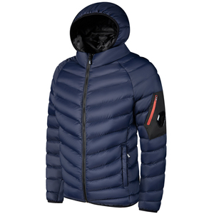Fabricants de vestes d'hiver matelassées OEM personnalisées pour hommes, manteaux chauds à capuche, imperméables, en duvet, vêtements thermiques de sport lourds - Product Image 3