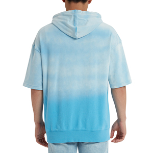 เสื้อฮู้ดแขนสั้นผ้าฟลีซคอตตอน 100% ระบายอากาศได้ดี พิมพ์ลายดิจิทัล รุ่นใหม่ล่าสุดสำหรับผู้ชาย ฤดูหนาว ปี 2026 แพ็ค 2 ชิ้น - Product Image 2