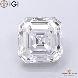 Diamante Cultivado en Laboratorio CVD de Color F, Claridad VVS2, Corte Asscher, 3.01 Quilates, con Certificado IGI, Ideal para Anillos de Diseñador - Product Image 1