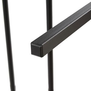 Struttura letto matrimoniale in metallo con luci LED, USB e rivestimento in legno, testiera e pediera, non richiede rete a molle, grande formato - Product Image 6