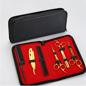 Kit de ciseaux de coiffure professionnels, lames en acier inoxydable, pointe acérée, pour droitiers, manche long, usage en salon - Product Image 4