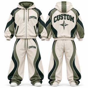 Proveedor de Conjuntos Deportivos para Hombre, Ropa Deportiva con Cremallera y Bordado Personalizado, Fábrica de Ropa de Marca Privada - Product Image 4