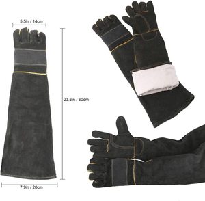 Guantes de Seguridad para Soldadura Profesionales de Alta Resistencia, Guantes Resistentes al Calor de Cuero Grueso con Mangas Protectoras Largas - Product Image 6