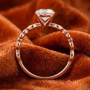 Anillo de Moissanita con Corte Princesa, Elegante y Lujoso, para Mujer, Chapado en Oro Rosa, para Compromiso, Aniversario, Boda, Regalo de Joyería - Product Image 4
