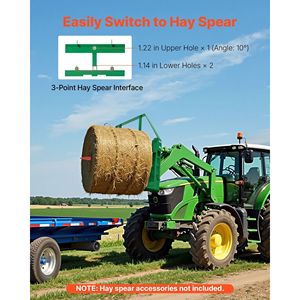 Telaio per Pallet per Skid Steer con Capacità di Carico di 1800 kg, Attacchi Forca da 45 Pollici, Ricevitore di Aggancio da 2 Pollici, Accessori per Caricatore di Pallet - Product Image 4