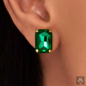 Ensemble de bijoux fins émeraude simple ligne PRAO avec boucles d'oreilles Ensemble collier et boucles d'oreilles élégant et luxueux - Product Image 3