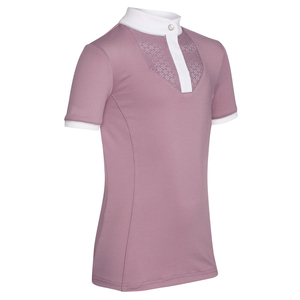 Camisas de equitación para mujer al por mayor, personalizadas, de malla transpirable, poliéster/nailon, tops tipo polo para competición con cierre de cremallera - Product Image 4