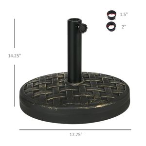Base per Ombrellone da Giardino in Acciaio Inossidabile, Forma Quadrata, Raggio 3m, per Patio, Spiaggia, Hotel - Product Image 2