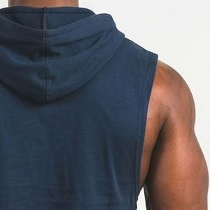 Embroidered <b>Mens</b> Muscle Fit Hood Tank Tops Sleeveless Gym Hooded <b>Singlet</b> Body Building Print Stringer Hood <b>Mens</b> Workout Tank Top - Product Image 6