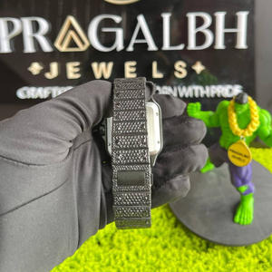 Reloj Automático Golden Ice Completamente Cubierto de Moissanita para Hombre, Movimiento Automático, Esfera Grande, Estilo Hip Hop, Personalizado, Acero Inoxidable - Product Image 2