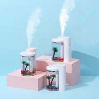 Humidificateur d'air Water Love 260 ml, humidificateur USB créatif avec lumière nocturne à 7 couleurs, humidificateur ultrasonique, diffuseur d'arômes