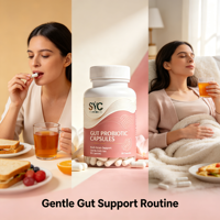 Capsules de Probiotiques pour Adultes Marque Blanche OEM – Équilibre Intestinal, Bien-être Saisonnier, Formule Multi-Souches – 90 Capsules/Flacon – Vente en Gros