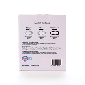 Produits d'hygiène féminine OEM ODM HYYE, coton biologique, serviettes hygiéniques fines pour la nuit, avec ailes, 35 cm, 12 pièces, super absorbantes - Product Image 5