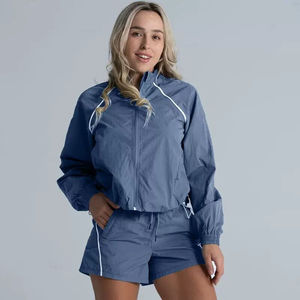 Conjunto Deportivo de Chaqueta Acolchada Impermeable, Transpirable y de Secado Rápido, con Pantalones Cortos de Golf/Tenis de Cintura Alta Elástica, Spandex/Nailon - Product Image 6