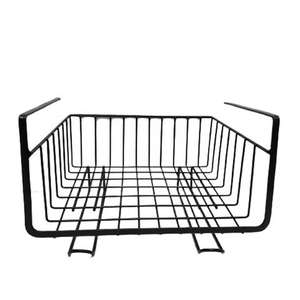 Cesta de Almacenamiento Redonda de Alambre de Hierro Negro con Asa, Diseño Elegante, para Guardar Verduras, Utensilios de Cocina, Frutas, en Forma Rectangular - Product Image 2