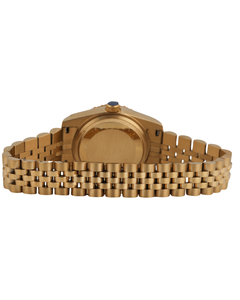 Montre entièrement en acier inoxydable, sertie de diamants, cadran rose, style rappeur, pour mariage et soirée, unisexe. - Product Image 4