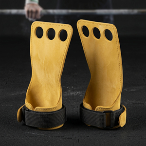 Agarraderas de Cuero para Levantamiento de Pesas con Ajuste de Resistencia, Agarre de Cuero para Gimnasia, Unisex - Product Image 1