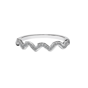 Zircon Inlay Eternity Band Ring-Casual Wave Love Shape - Product Image 2