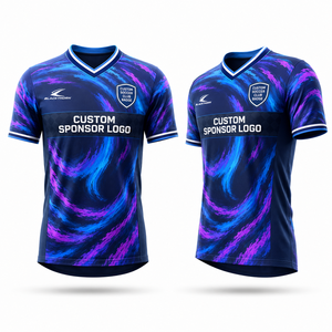 Camiseta de Fútbol Sublimada Personalizada Blackthorn, Unisex, Cuello Redondo, Manga Corta, Absorbe la Humedad, Elástica en Cuatro Direcciones, Ecológica, Deportiva - Product Image 1