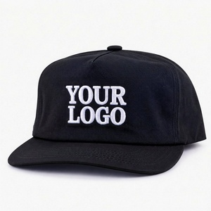 Casquette tendance 5 panneaux, profil haut, coupe déstructurée, devant carré, logo brodé personnalisé, style streetwear - Product Image 2
