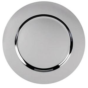 Assiette de présentation ronde en métal poli de qualité supérieure, design minimaliste, compatible lave-vaisselle - Product Image 1