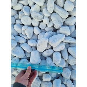 Galets blancs de Carrare 40-60mm - Non assemblés - Product Image 2