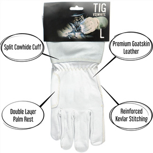 Nouveaux gants de soudage en cuir de chèvre, résistants à la chaleur et aux étincelles, ignifuges, pour travaux lourds et lutte contre les incendies - Product Image 3