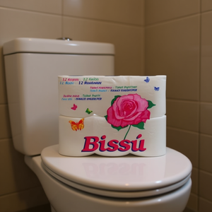 Carta igienica Bissu, 12 rotoli a doppio strato per uso in bagno - Product Image 3