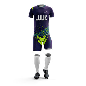 Conjunto de Camiseta y Pantalones Cortos de Fútbol para Hombre, Sublimados, Transpirables, de Poliéster, Ajuste Atlético, para Todas las Temporadas, Uniformes, Venta al Por Mayor OEM ODM - Product Image 2