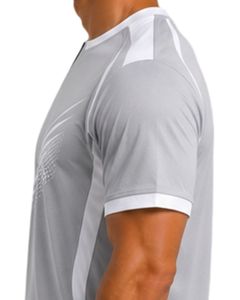 Taupe And <b>White</b> Men Performance T Shirt Short Sleeve Athletic Sports Jersey Quick Dry Breathable Gym Training Custom Team Wear - Product Image 3