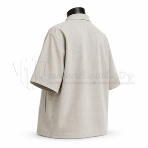 Chaqueta de manga corta con cremallera para hombre, chaqueta informal ligera, personalizada, OEM, ODM, al por mayor - Product Image 4