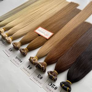 Precio al por mayor Grado 12A Cutícula Virgen Alineada Super Doble Extensiones de cabello Remy Genius Trama Estilo recto Cabello humano - Product Image 3