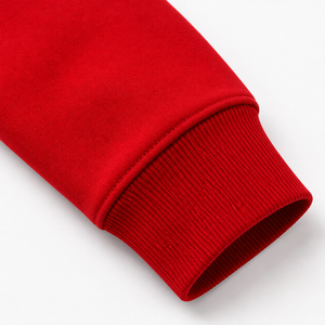 Sweat-shirt à capuche rouge pour homme, coupe classique, en molleton de coton, pull décontracté, vêtement d'automne - Product Image 5