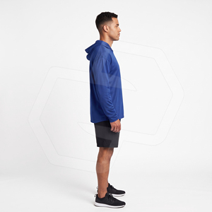 Sudadera con Capucha Azul para Hombre NIZA GEAR, Manga Larga, Transpirable, de Poliéster/Algodón, Secado Rápido, Ropa Deportiva, Venta al Por Mayor - Product Image 6