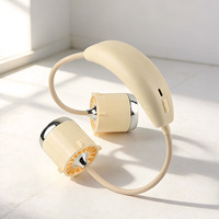 Ventilateur de cou portable et réglable à 100 vitesses, avec tube flexible et sans pales, idéal pour le cyclisme, le camping et le bureau