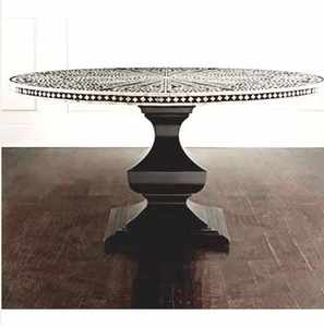 Mesa de Centro de Hueso Incrustado Hecha a Mano con Diseño de Ángel, Ecológica, Personalizable, Elegante, Lujosa, Moderna, Opción de Consola Ajustable, Decoración Escolar - Product Image 6