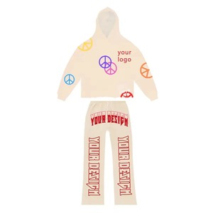 Survêtements d'hiver unisexes personnalisés, épais, avec capuche, pantalon évasé, respirants, coupe-vent, imprimés en 3D - Product Image 4
