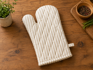 Guante de Horno Acolchado de Lino Premium |   Guantes de Cocina Resistentes al Calor para Hornear, Cocinar, Barbacoa y Uso Doméstico - Product Image 3