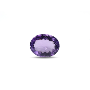Natural Faceted Oval Amethyst 5.6 Carat Loose Gemstone for Fine Jewelry - Product Image 1