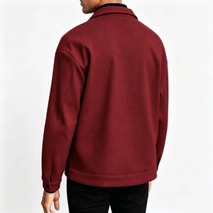 Men's <b>Suede</b> Shirt <b>Jacket</b> Casual Turn-down Collar Button Front Solid Color Autumn Outerwear Regular Fit - Product Image 3